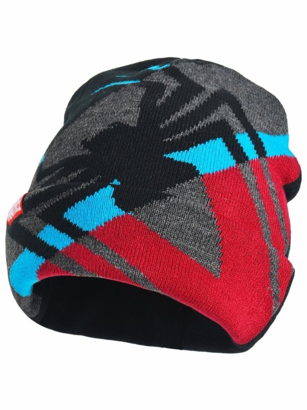 Marvel Spider-Man Multi Color Stripe with Woven Label Beanie NWT